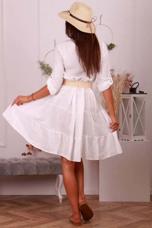 Biała, zwiewna sukienka 2