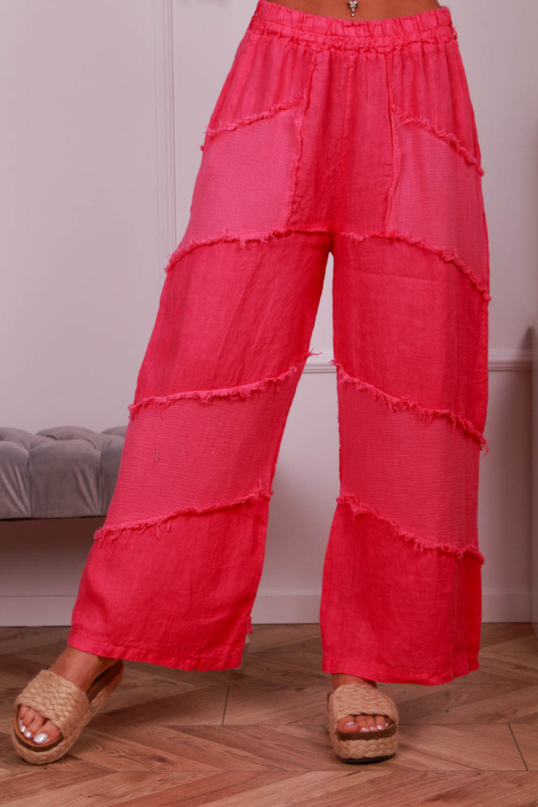 Lniane spodnie z dodatkiem bawełny 8