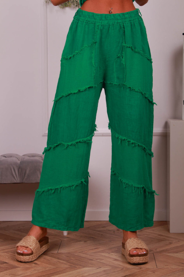 Lniane spodnie z dodatkiem bawełny 9