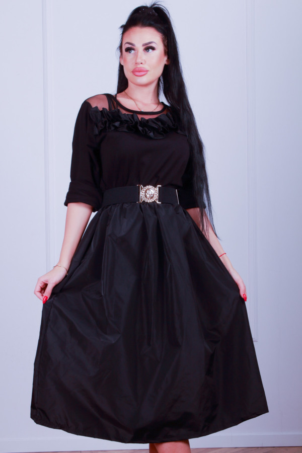 Sukienka czarna z taftą